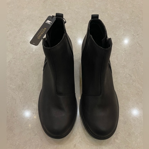 SOREL Evie II Zip Waterproof Ankle Boot (Women) In Black Size 7.5 - Picture 6 of 14